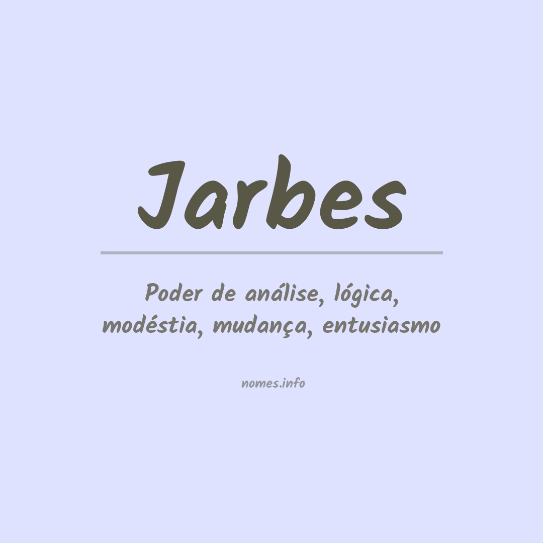 Significado do nome Jarbes