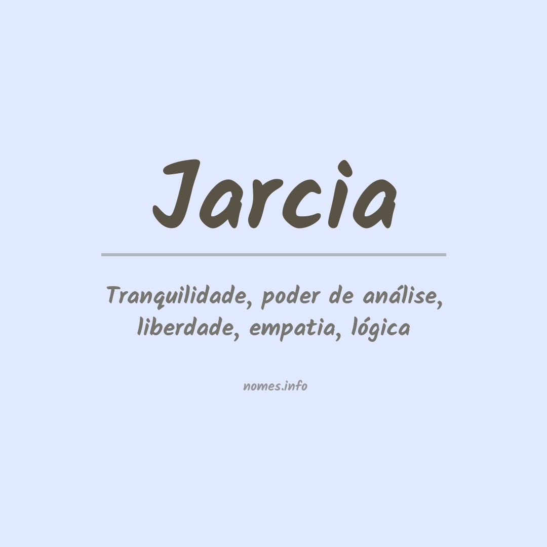 Significado do nome Jarcia