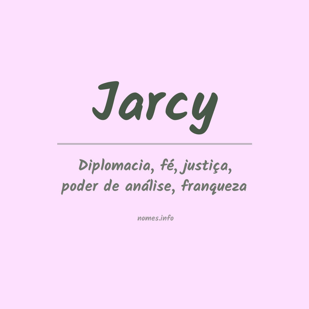 Significado do nome Jarcy