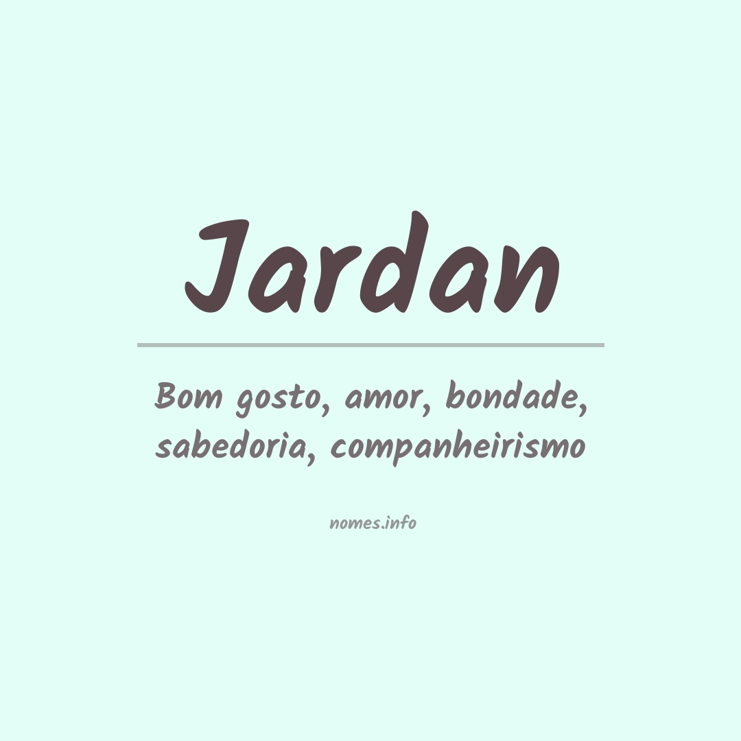 Significado do nome Jardan