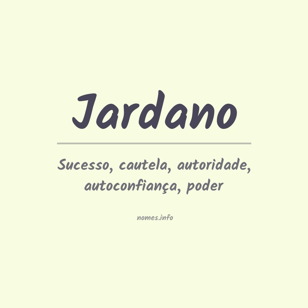 Significado do nome Jardano
