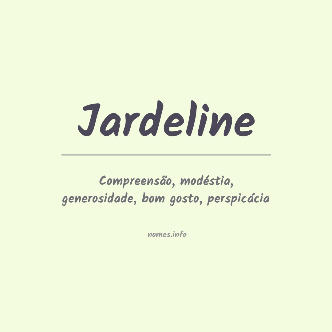 Significado do nome Jardeline