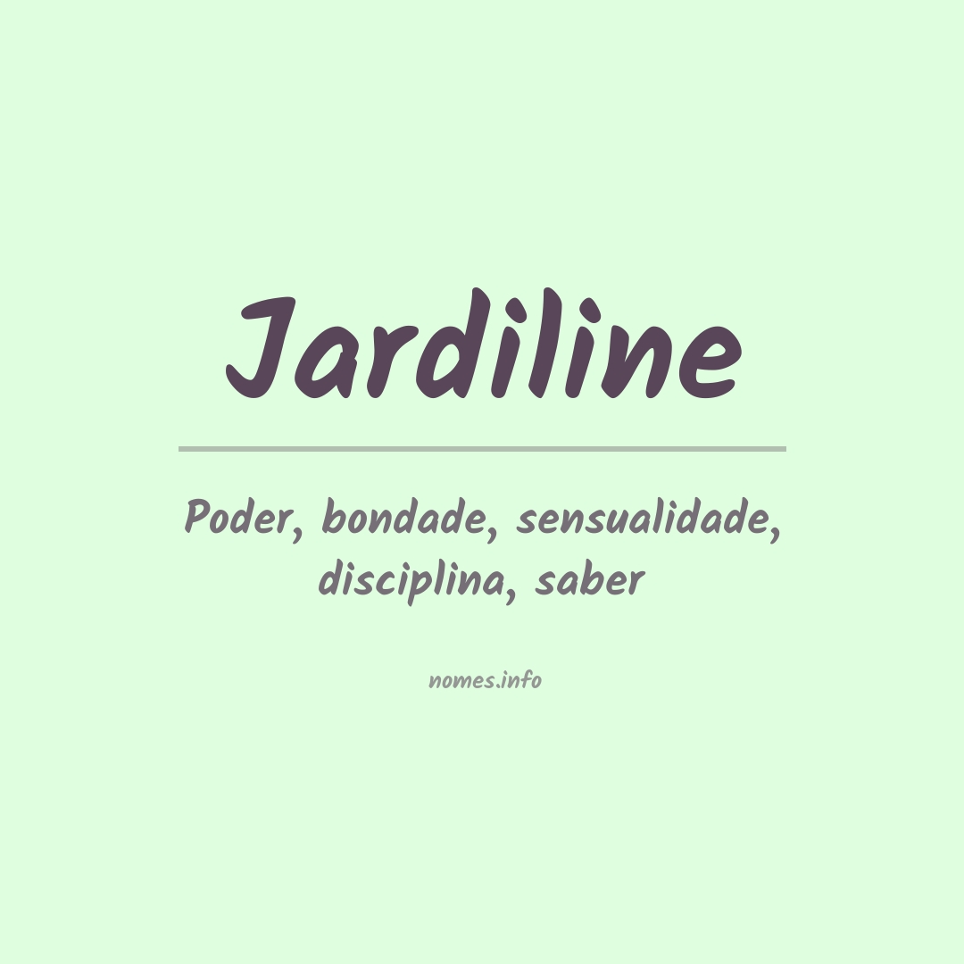 Significado do nome Jardiline