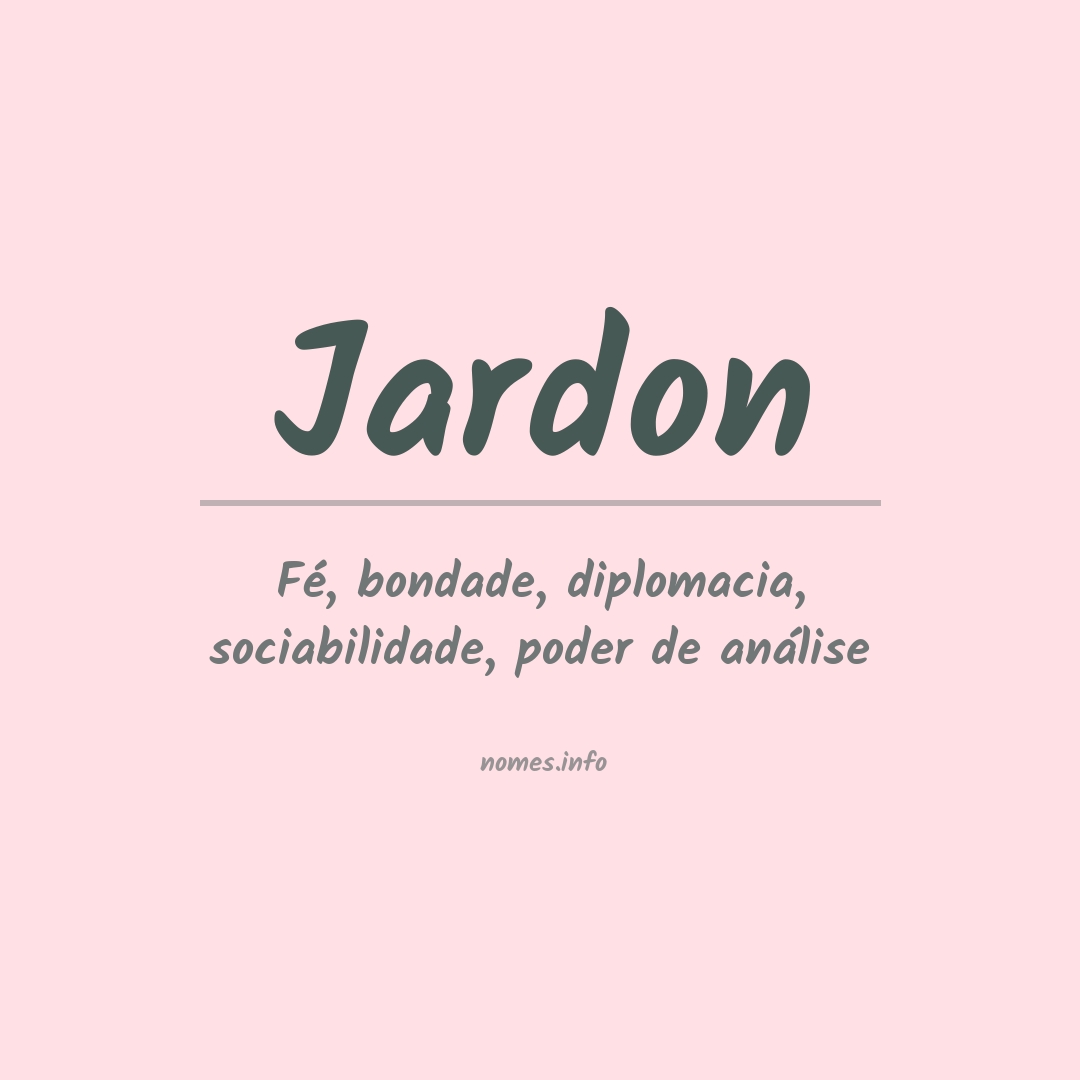 Significado do nome Jardon