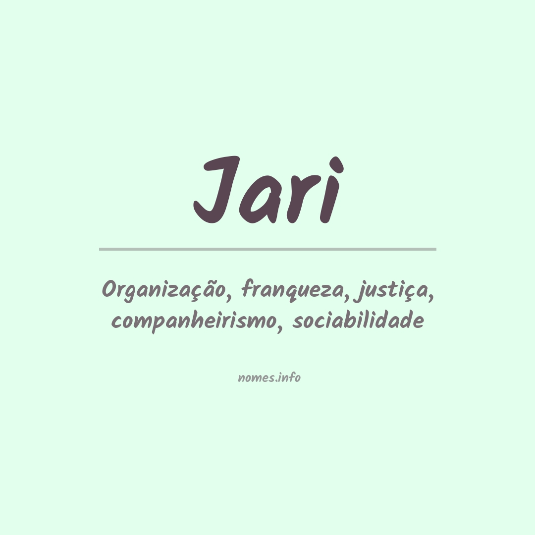 Significado do nome Jari