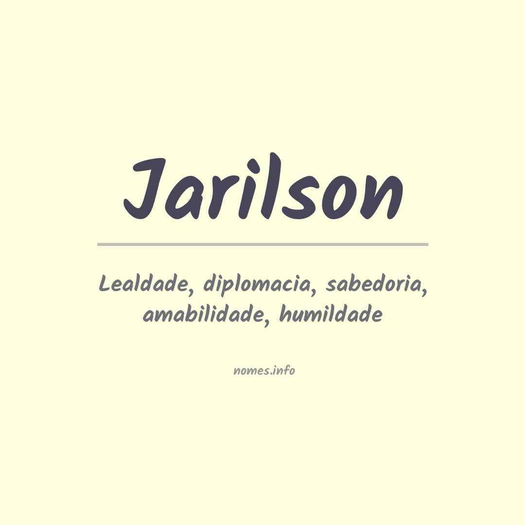 Significado do nome Jarilson