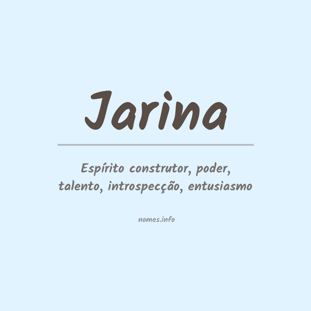 Significado do nome Jarina