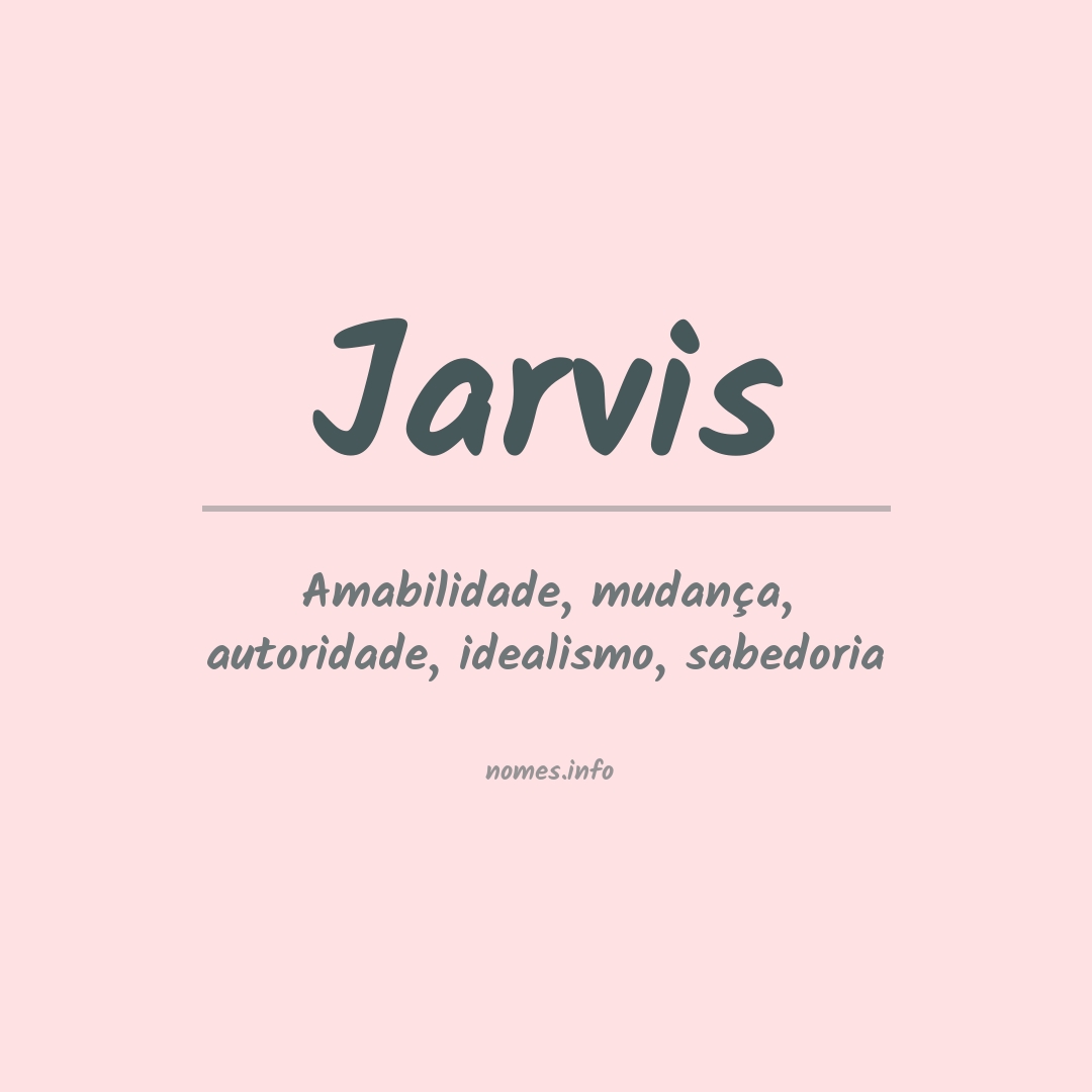 Significado do nome Jarvis