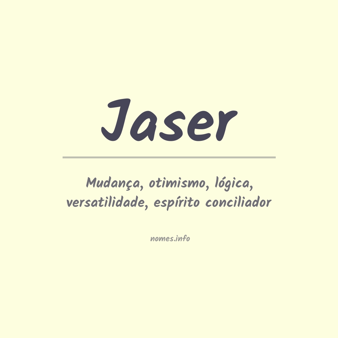 Significado do nome Jaser