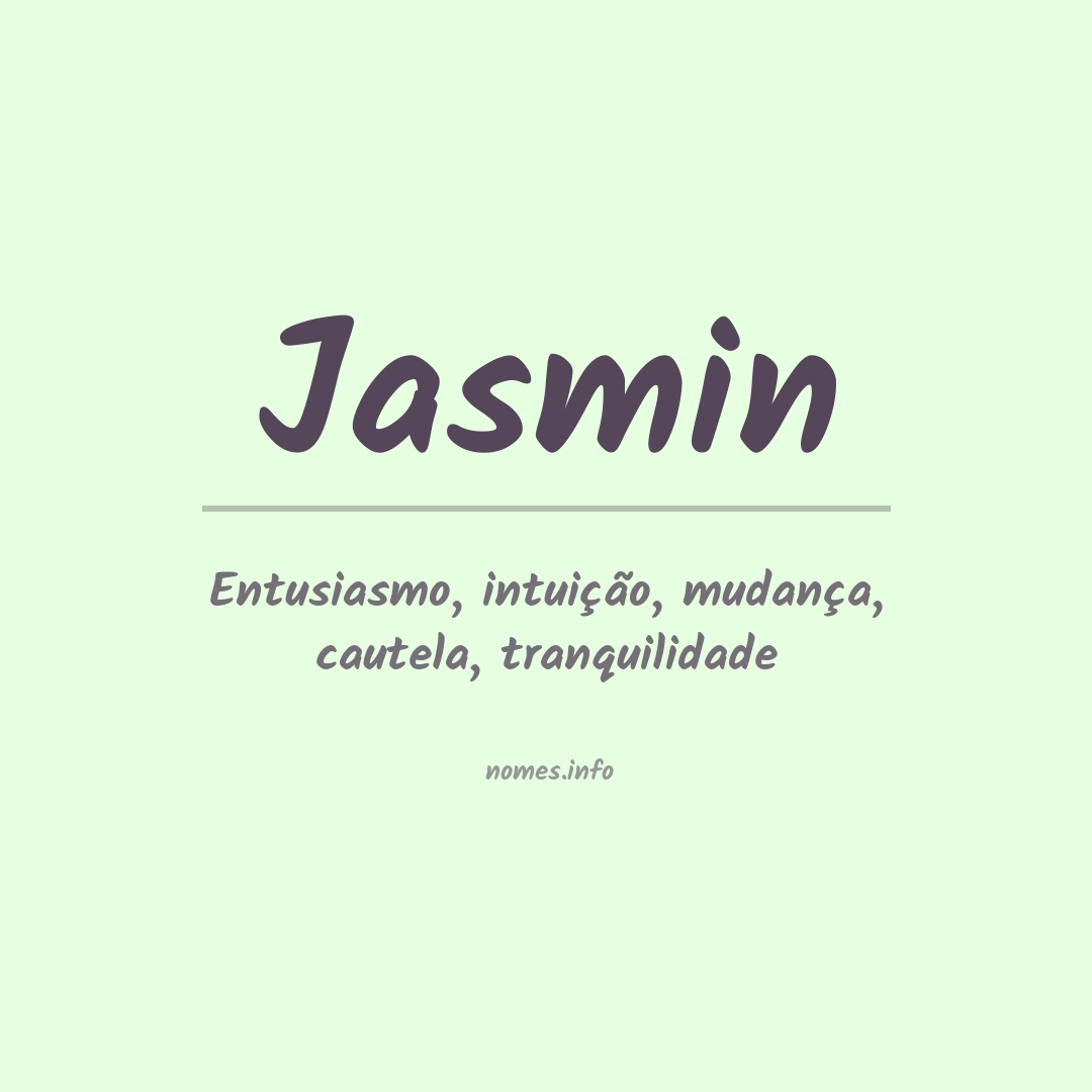 Significado do nome Jasmin