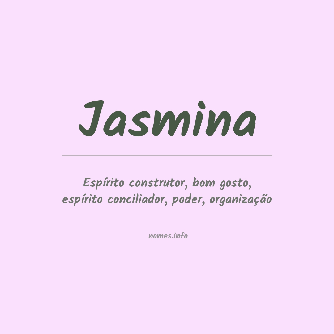 Significado do nome Jasmina