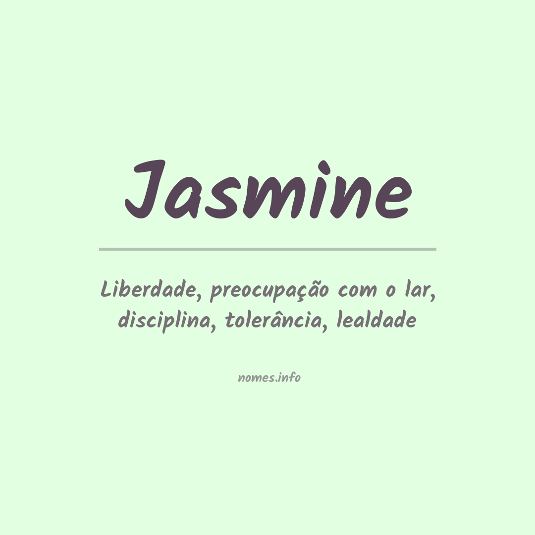 Significado do nome Jasmine