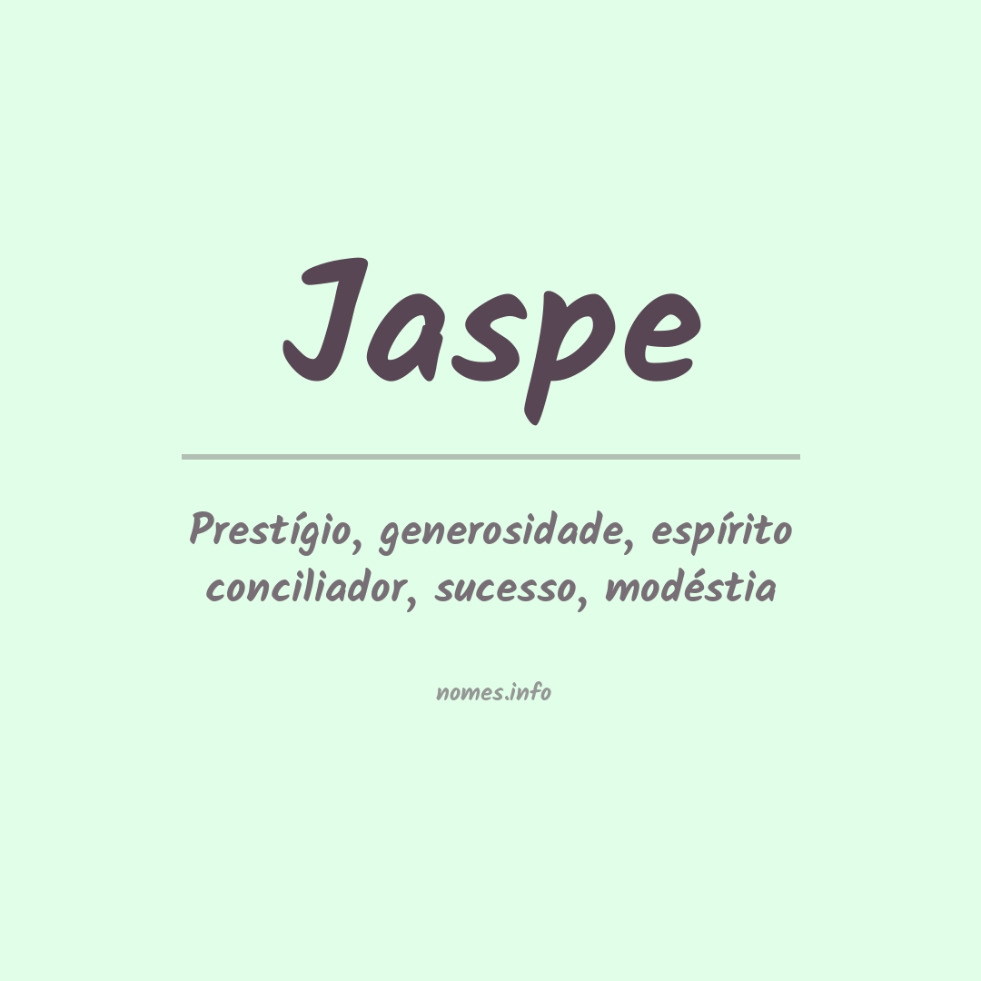 Significado do nome Jaspe