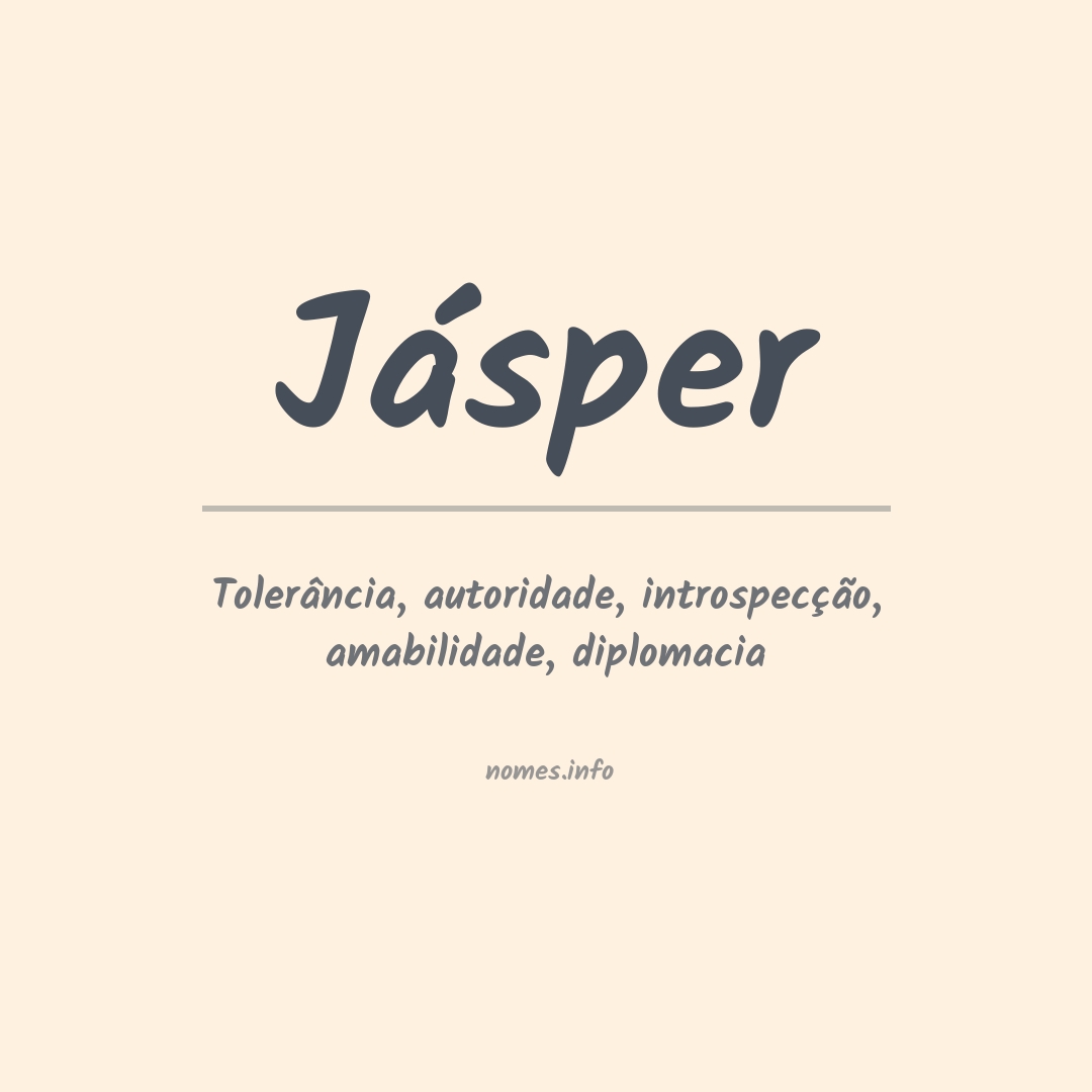 Significado do nome Jásper