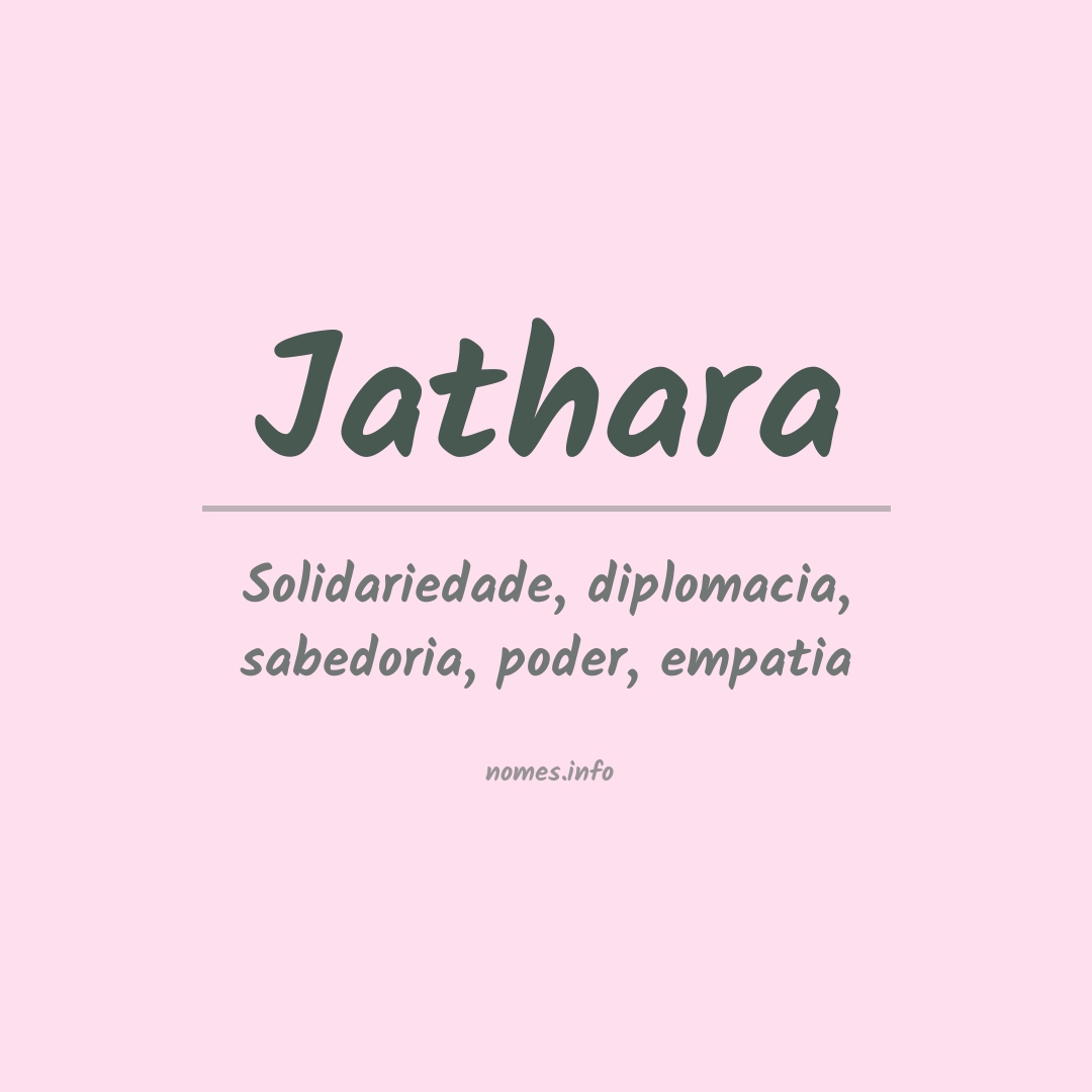Significado do nome Jathara
