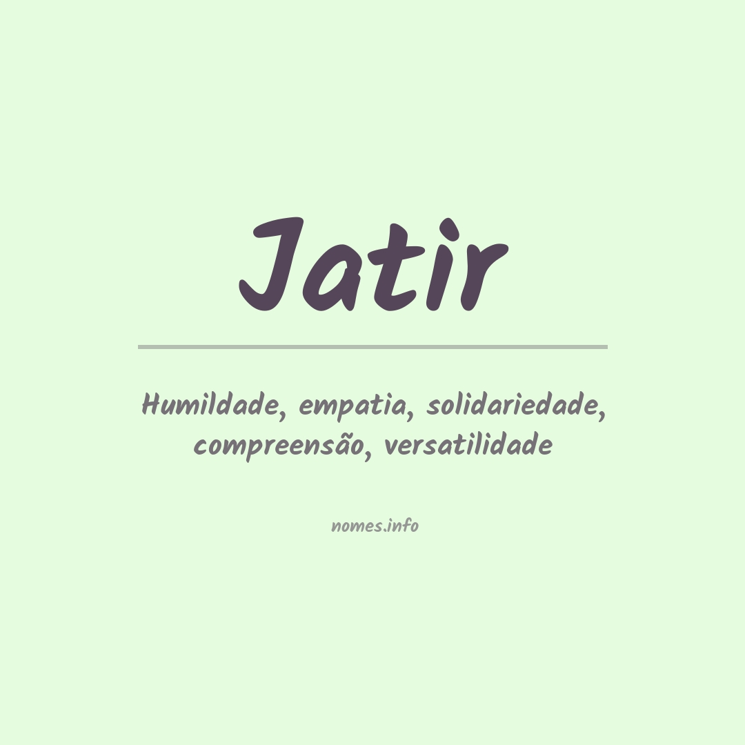 Significado do nome Jatir