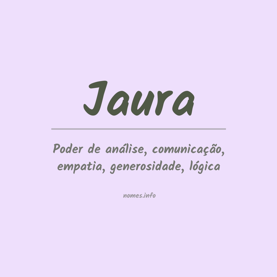 Significado do nome Jaura