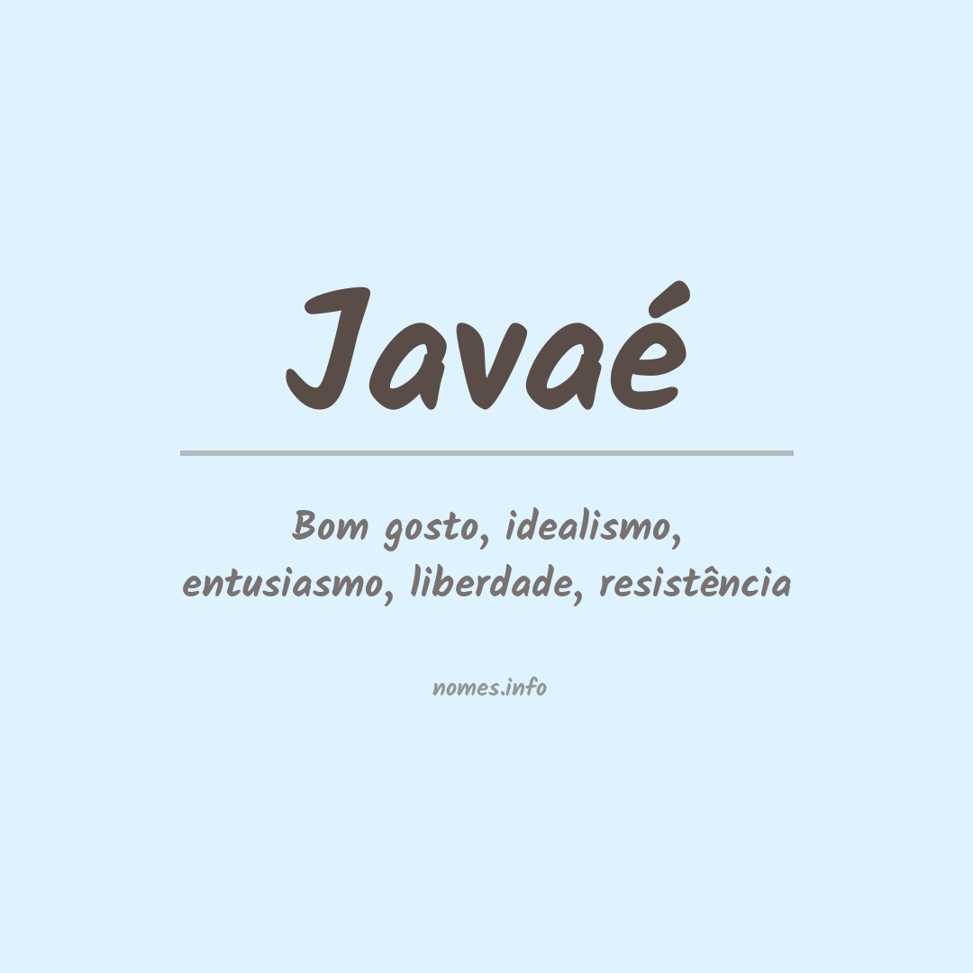 Significado do nome Javaé