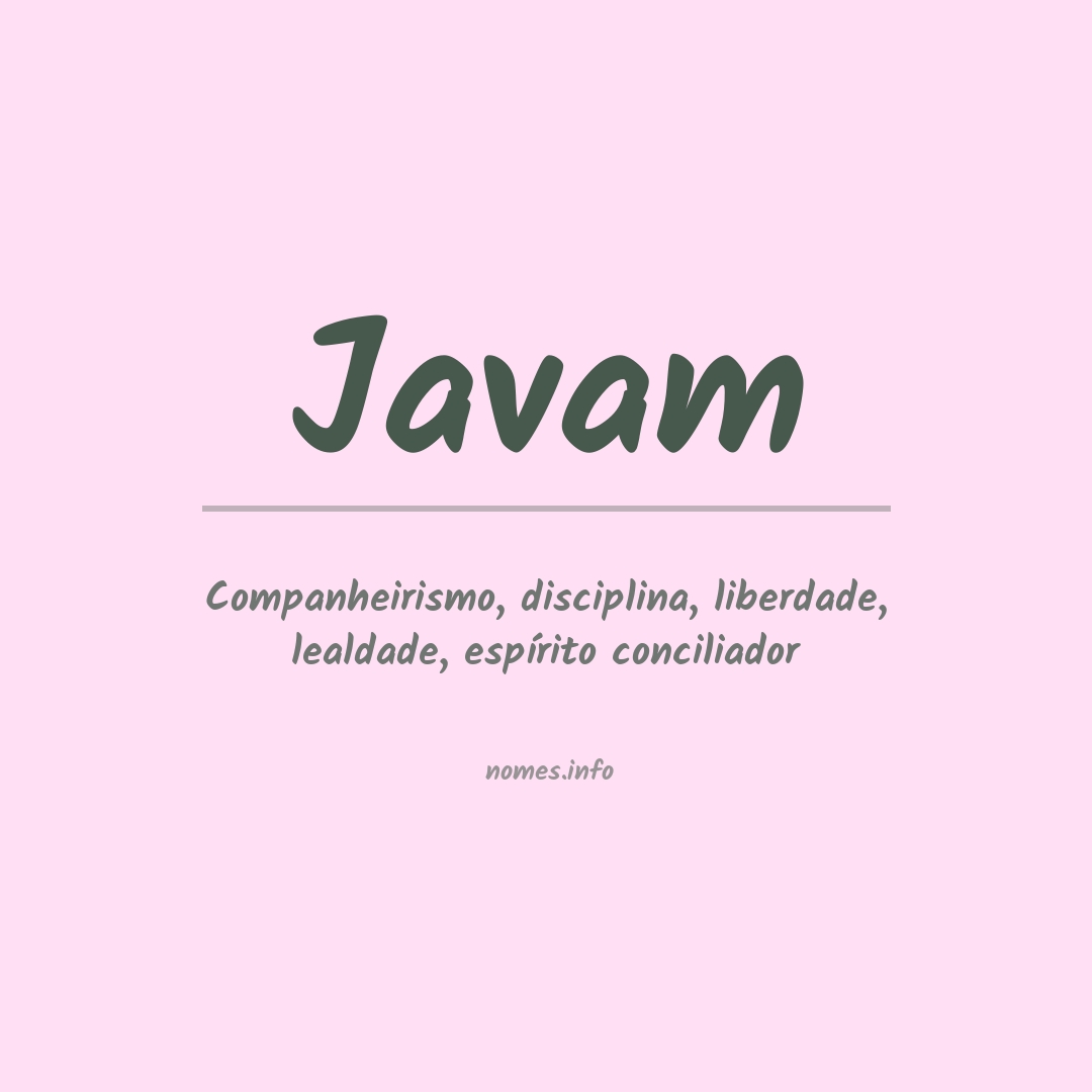 Significado do nome Javam