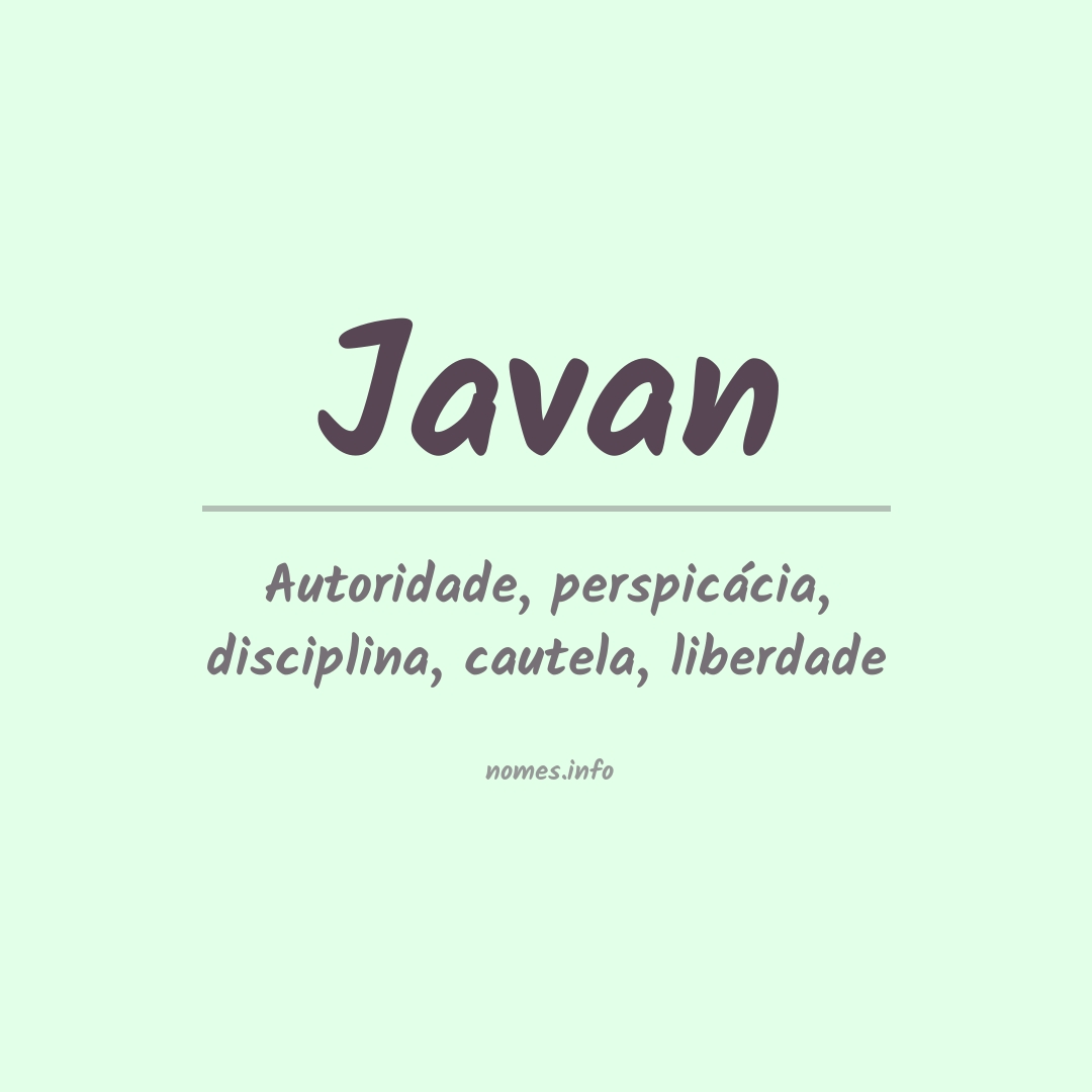 Significado do nome Javan