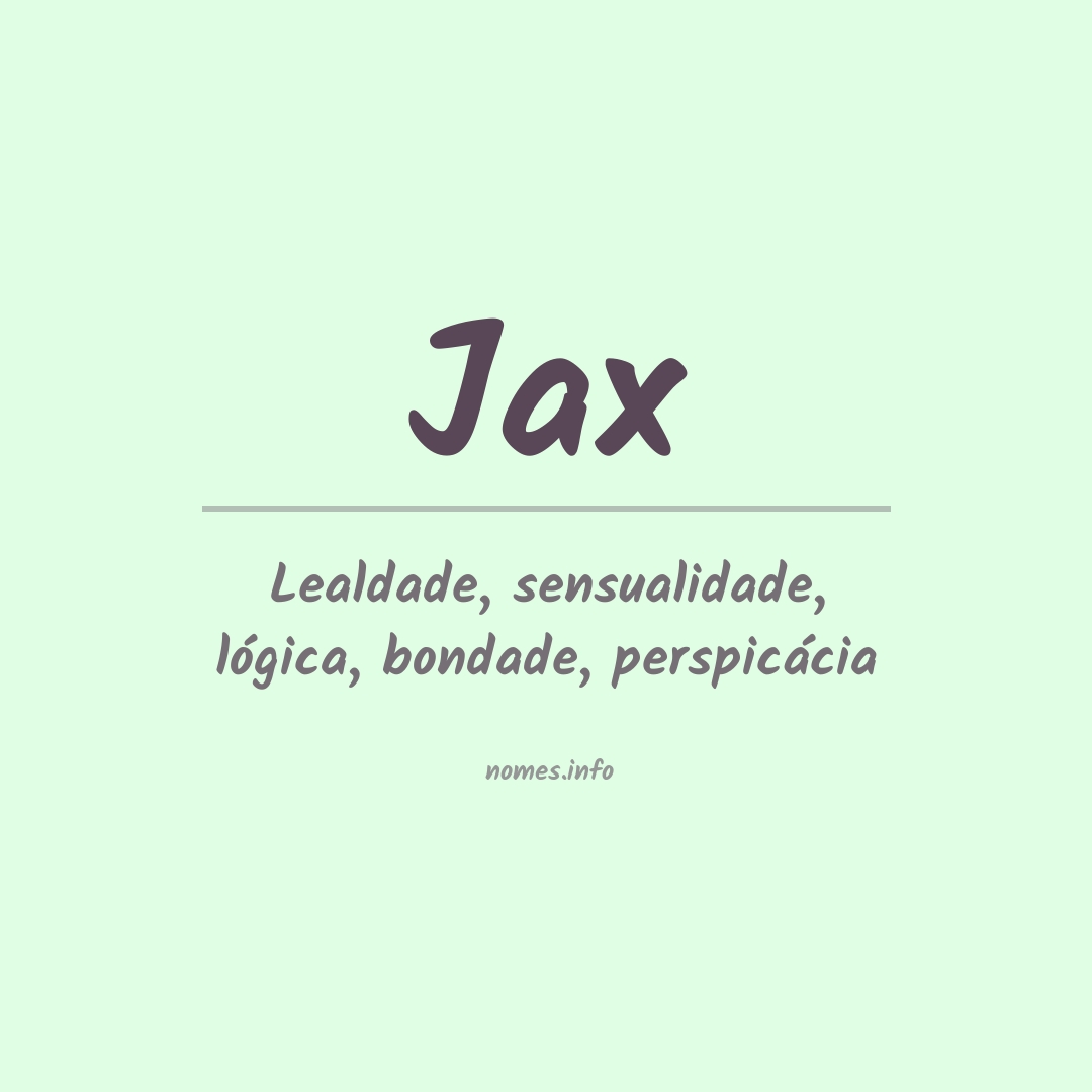 Significado do nome Jax