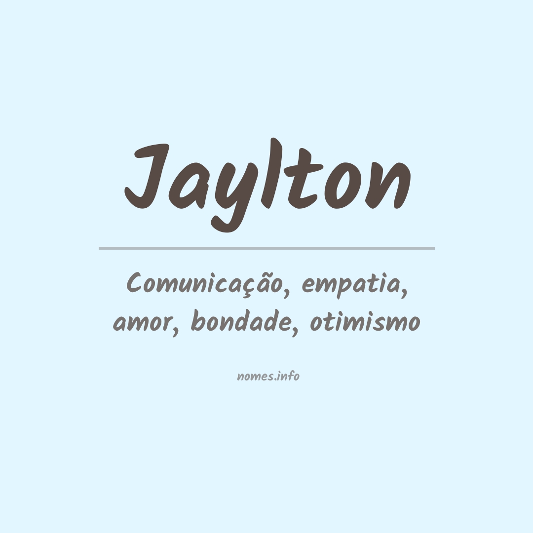 Significado do nome Jaylton