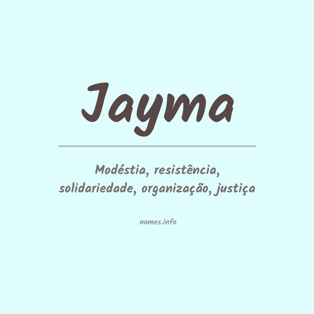 Significado do nome Jayma