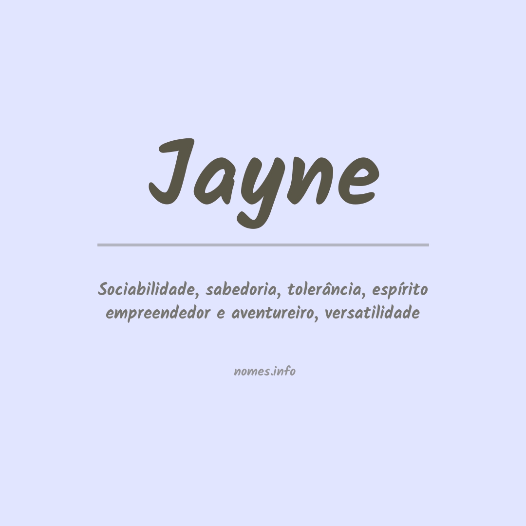 Significado do nome Jayne