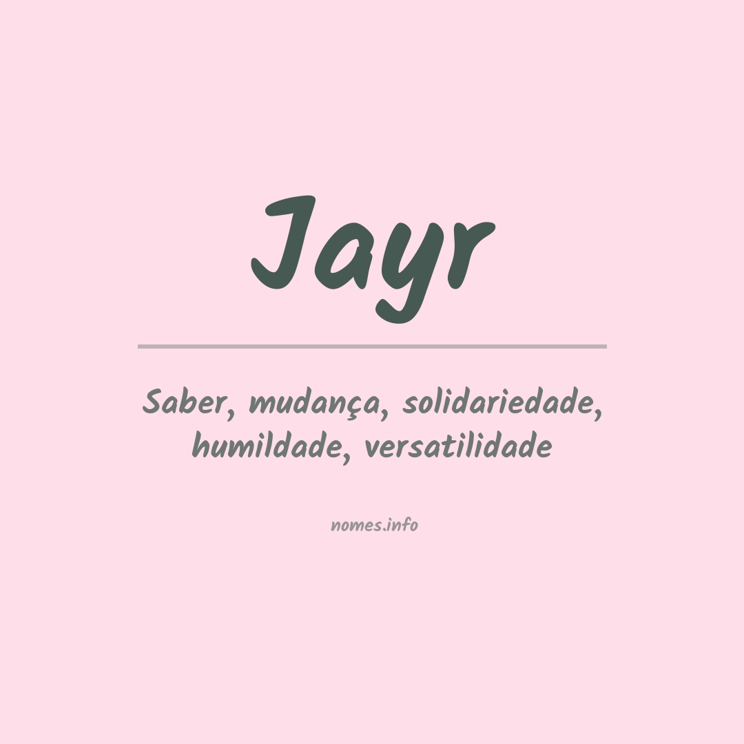 Significado do nome Jayr