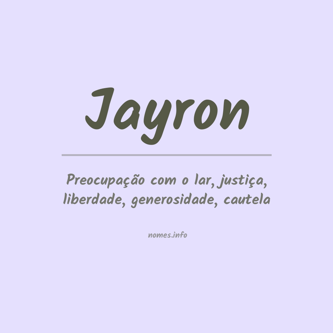 Significado do nome Jayron