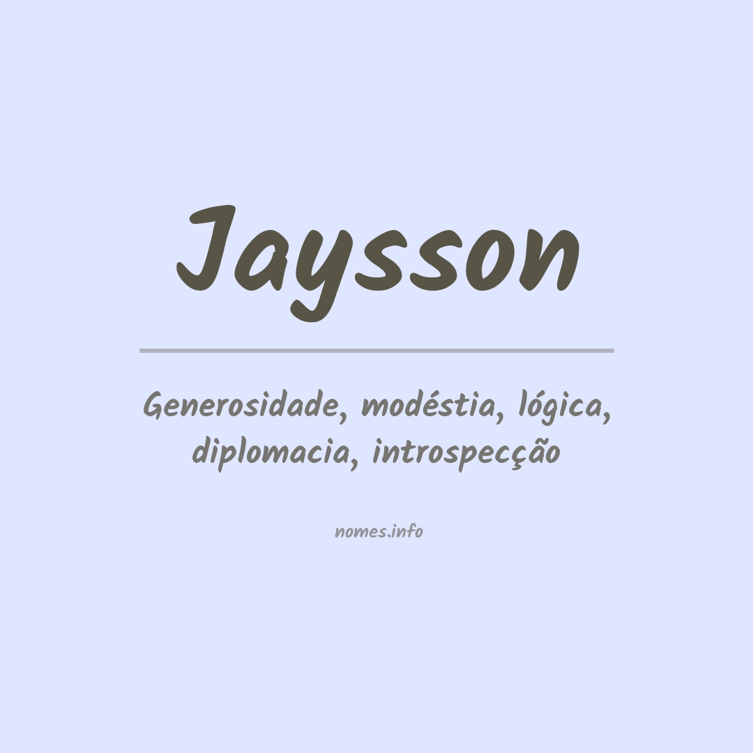 Significado do nome Jaysson