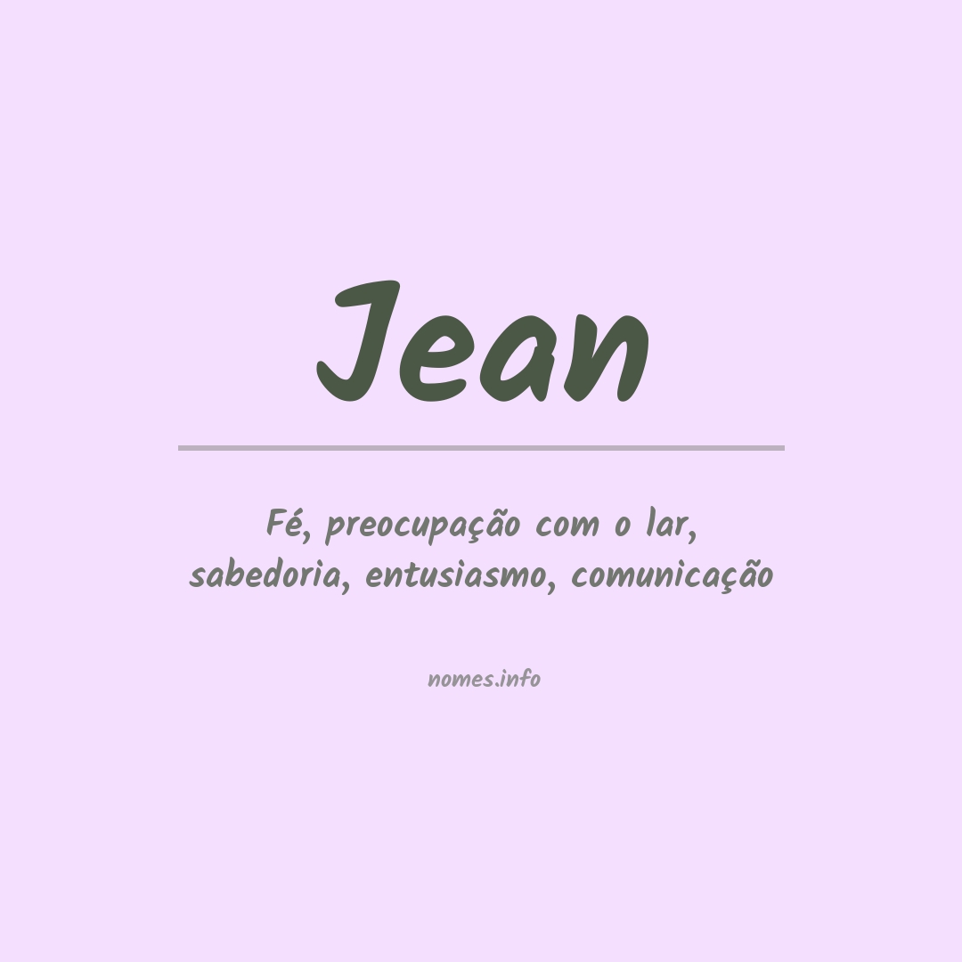 Significado do nome Jean