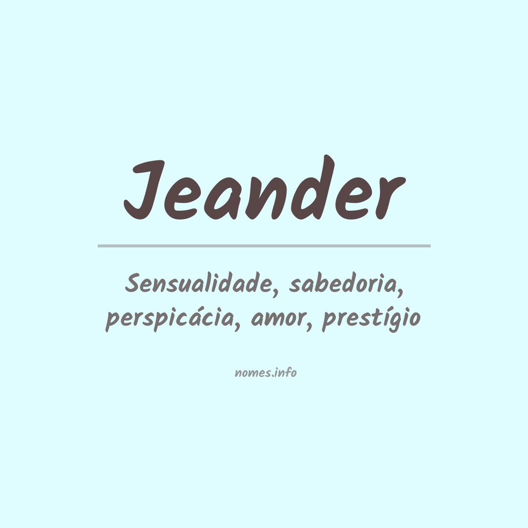 Significado do nome Jeander