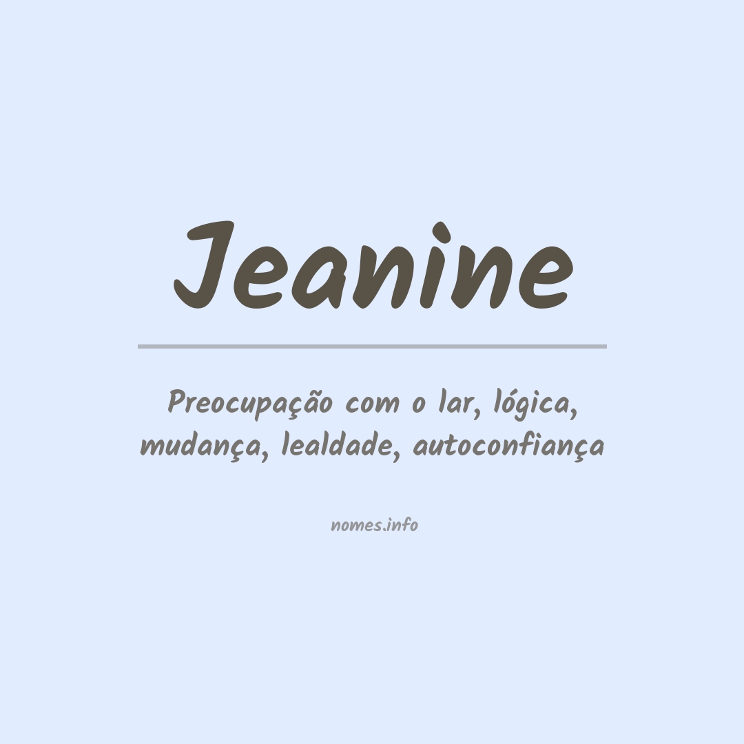 Significado do nome Jeanine