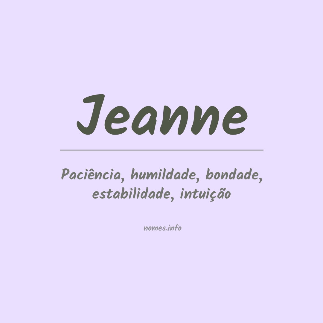 Significado do nome Jeanne