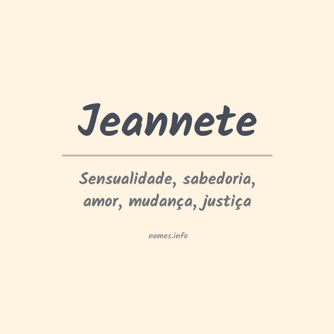 Significado do nome Jeannete