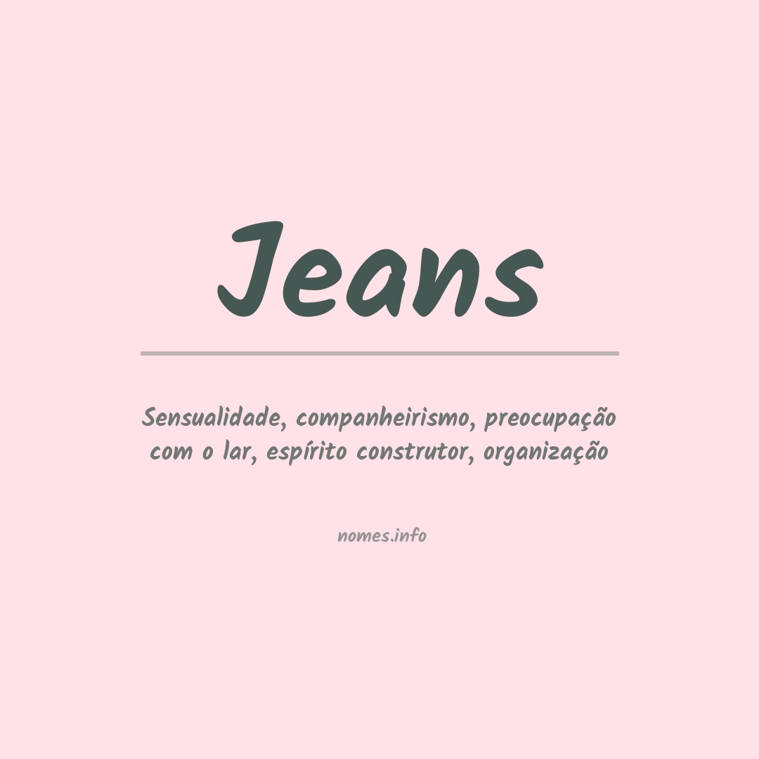 Significado do nome Jeans