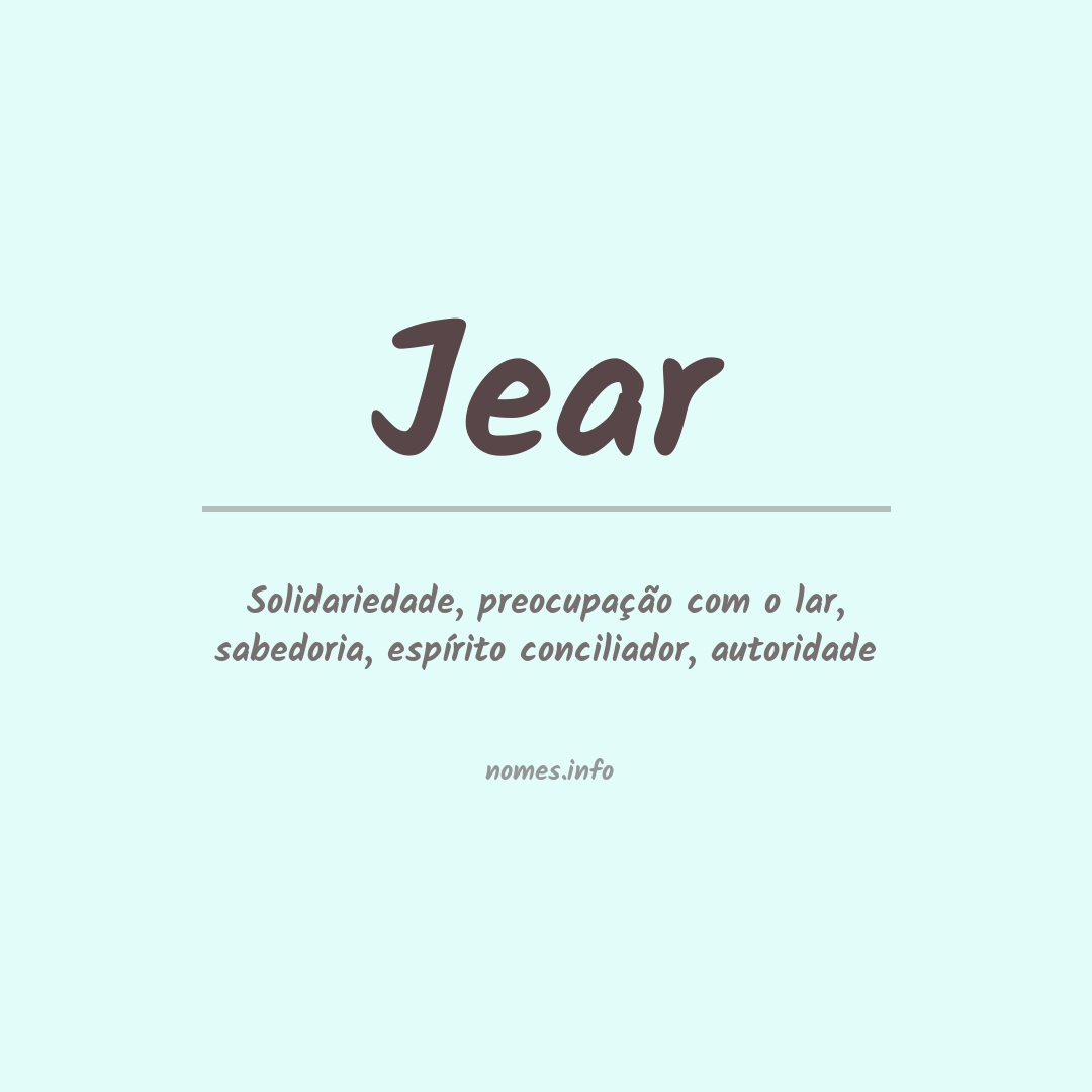 Significado do nome Jear