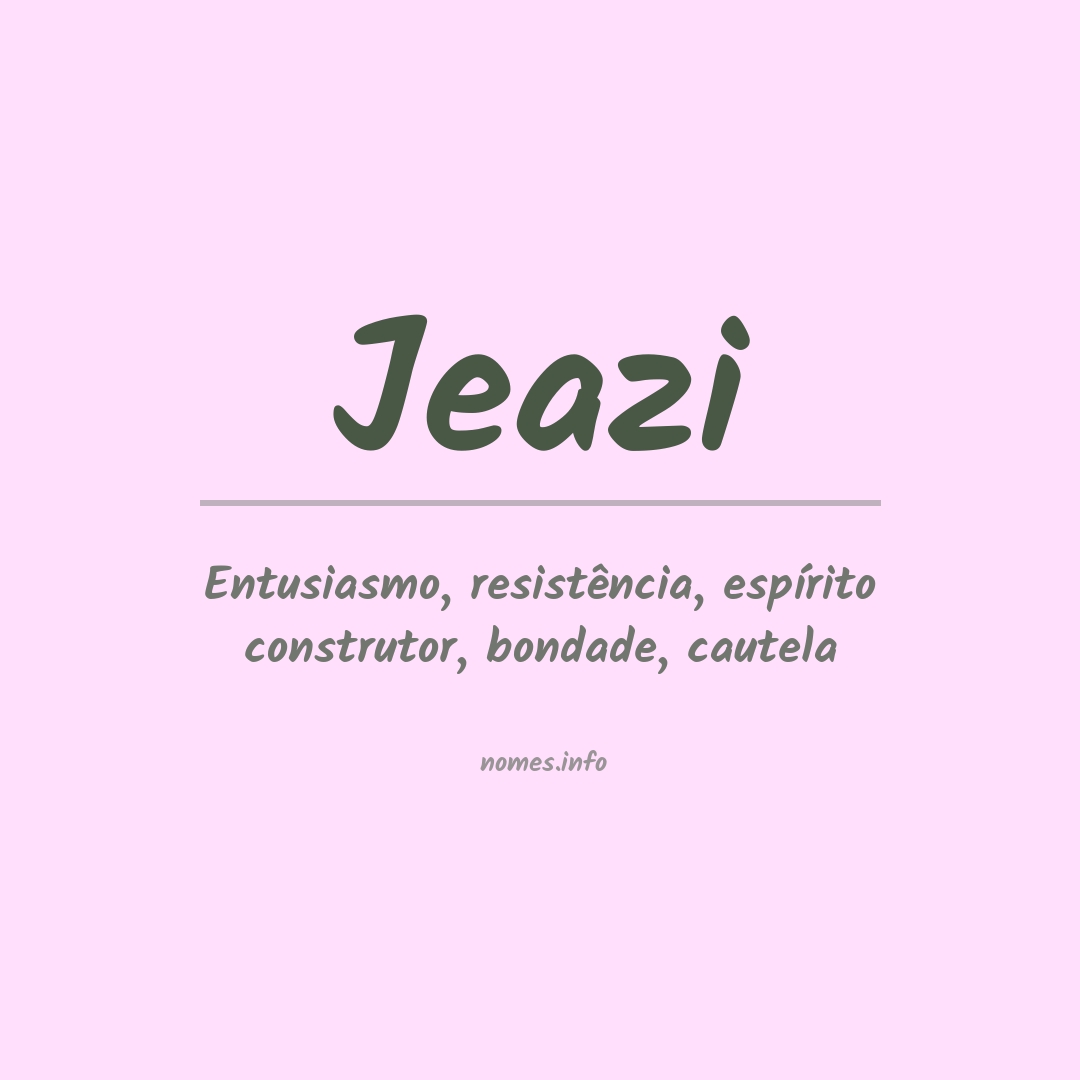 Significado do nome Jeazi