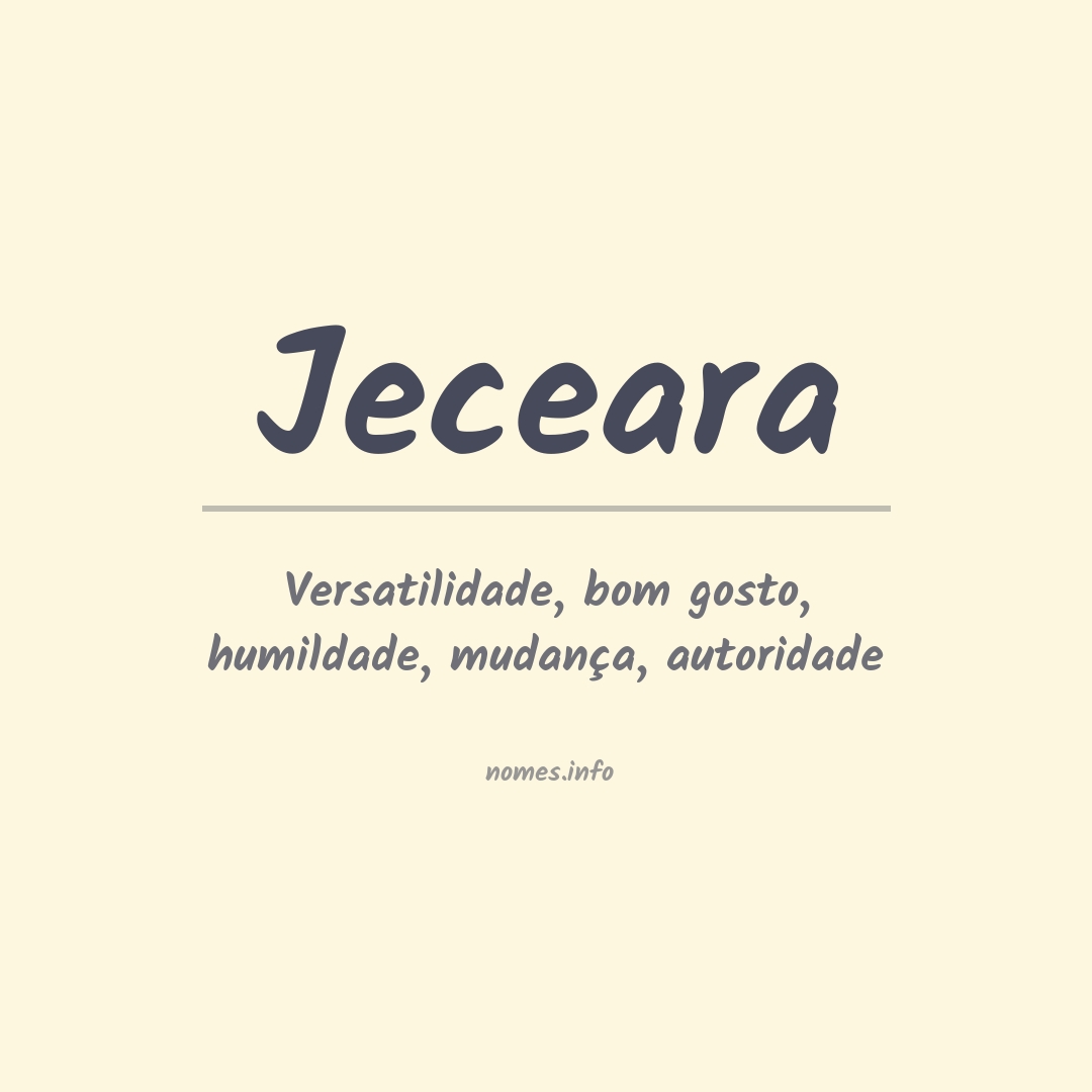 Significado do nome Jeceara