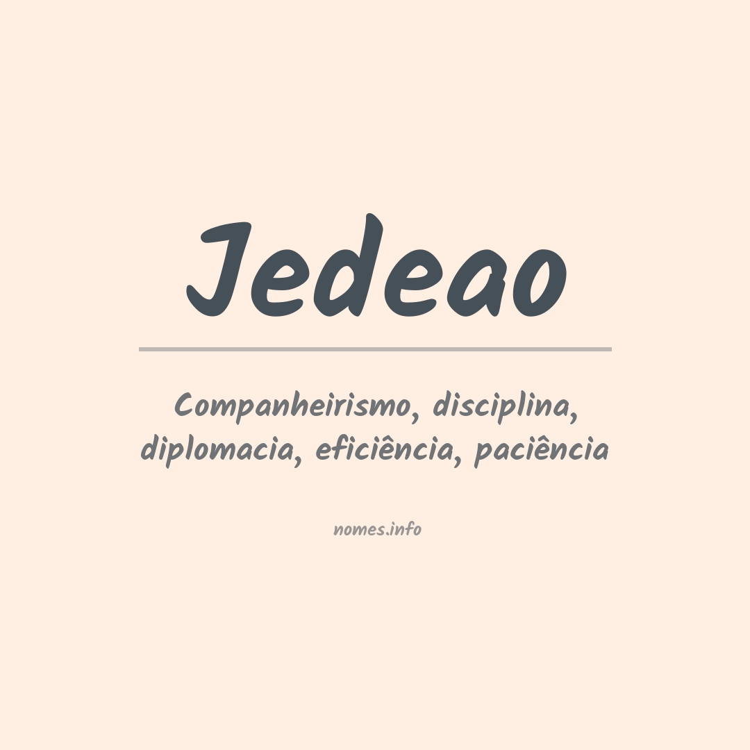 Significado do nome Jedeao