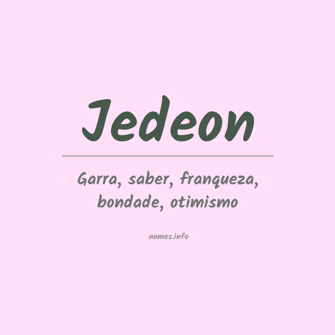 Significado do nome Jedeon