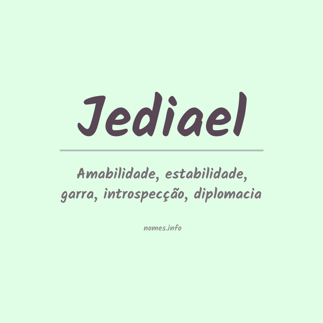 Significado do nome Jediael