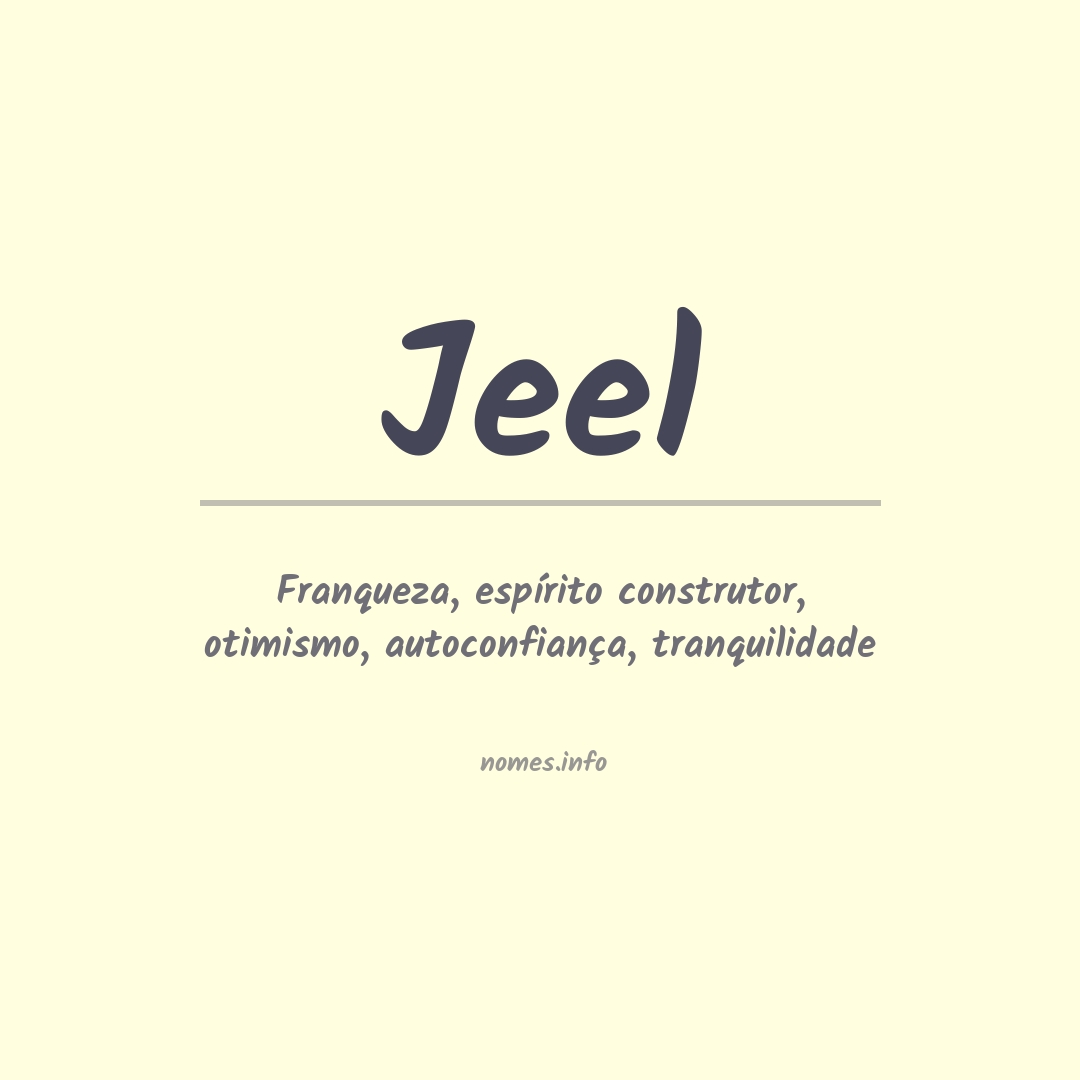 Significado do nome Jeel