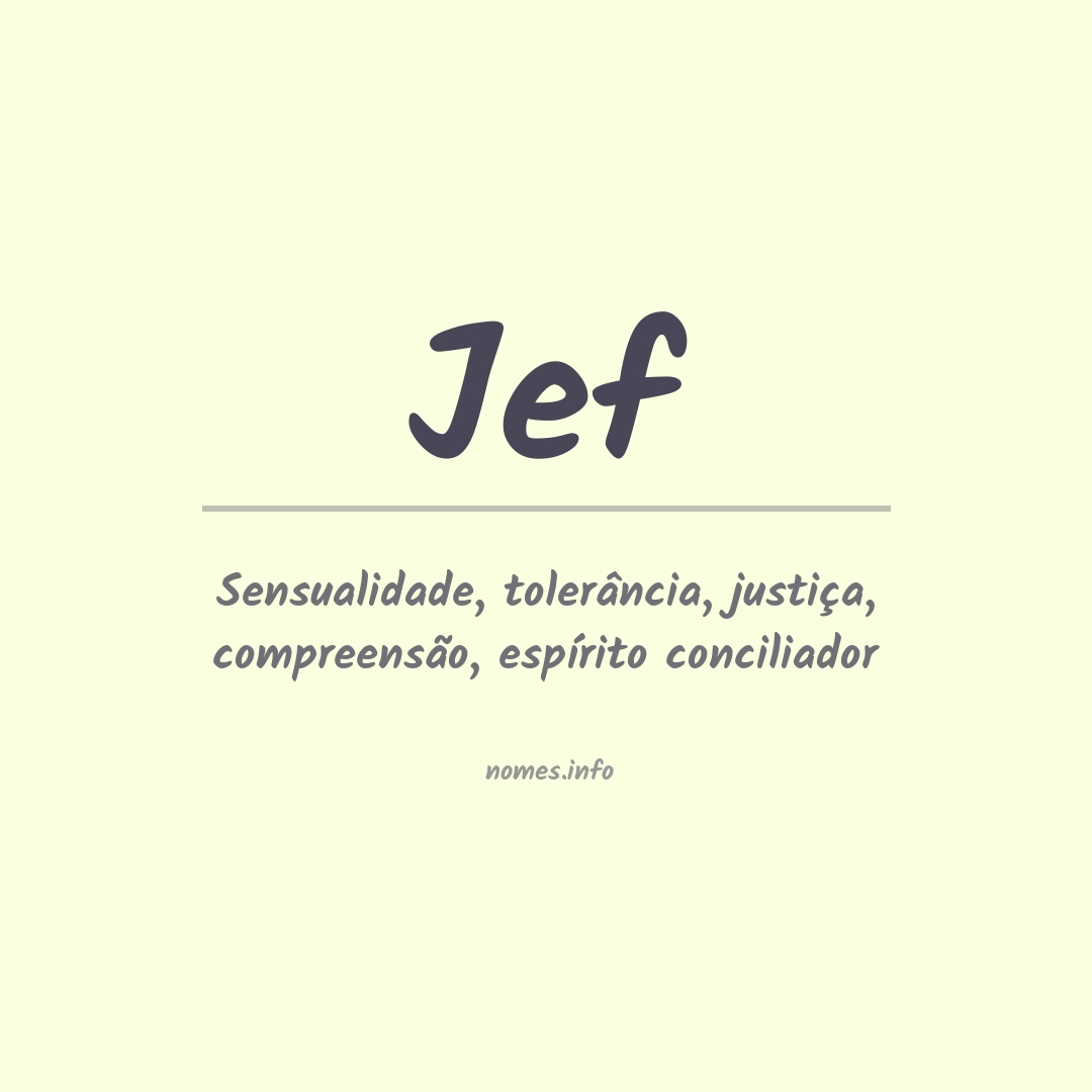 Significado do nome Jef