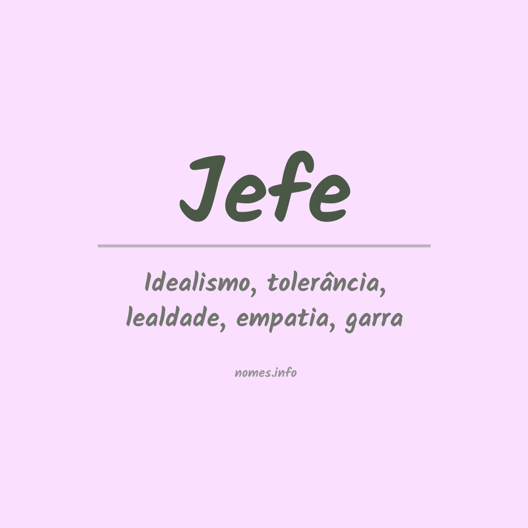 Significado do nome Jefe