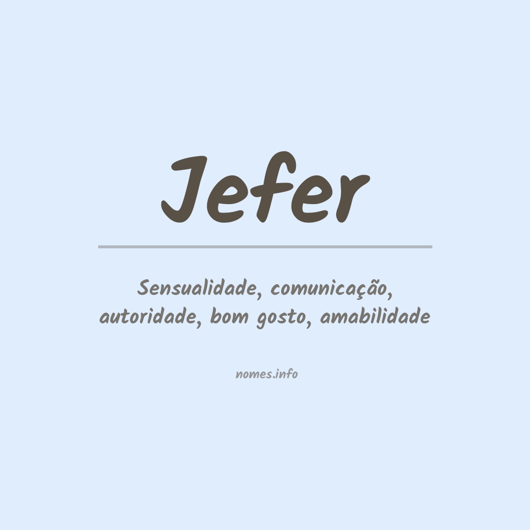 Significado do nome Jefer