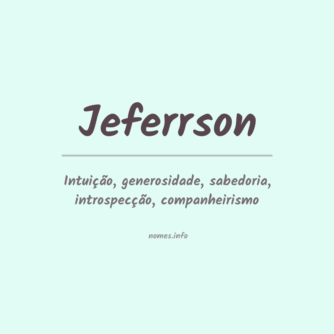 Significado do nome Jeferrson