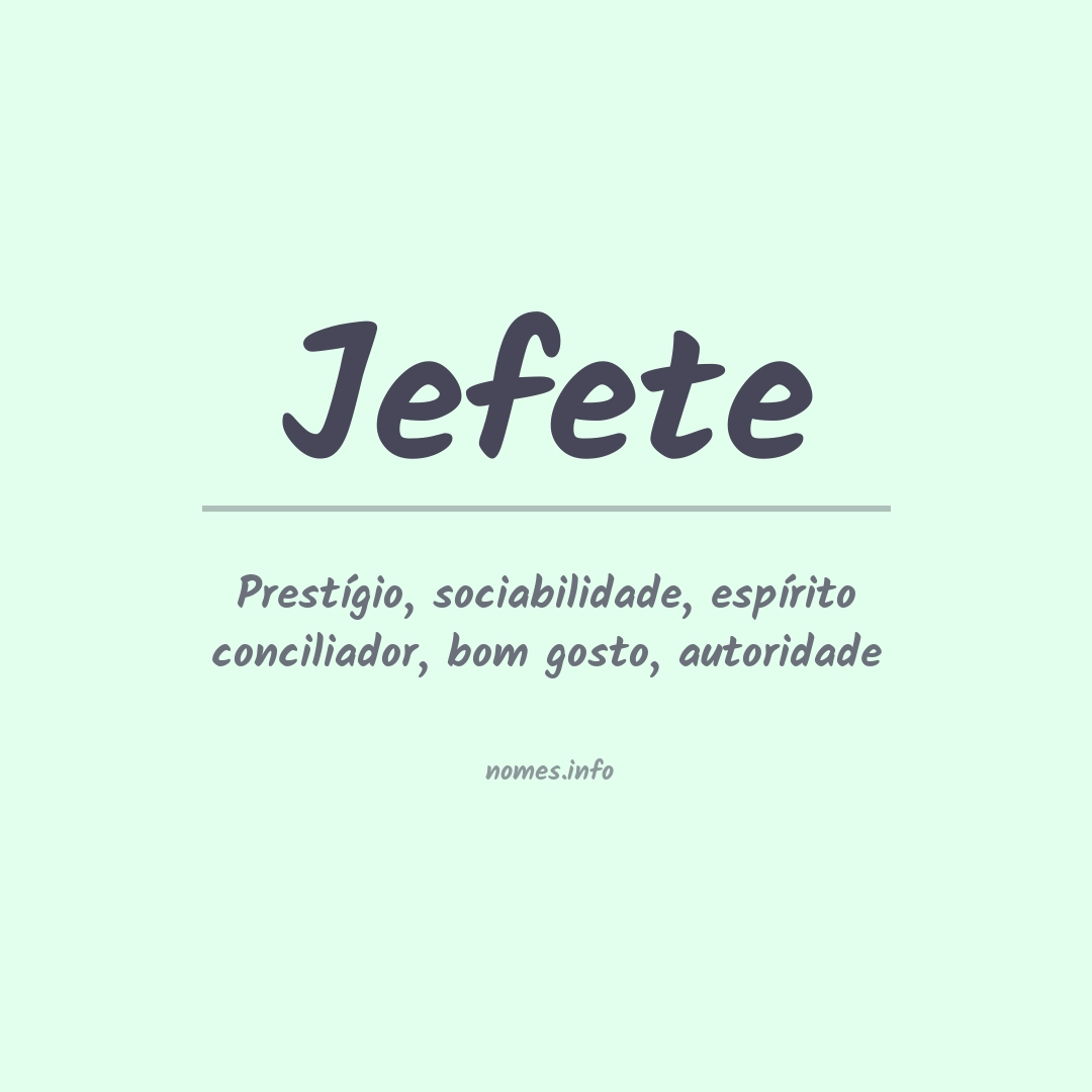 Significado do nome Jefete