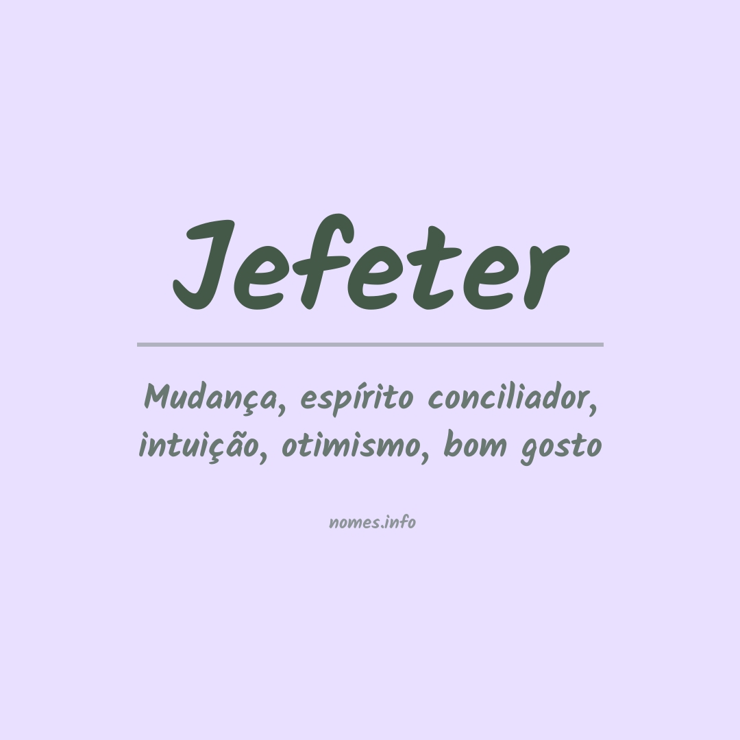 Significado do nome Jefeter